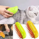 ESCOVA A VAPOR PARA GATOS COM SPRAY ELÉTRICO, SILICONE MACIO.