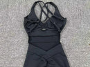 Sporty Jumpsuit Women Sportwear Push Up Gym Set Women Fitness Overalls 2024 Sport Outfit for Woman Sportswear Yoga Clothes PINK