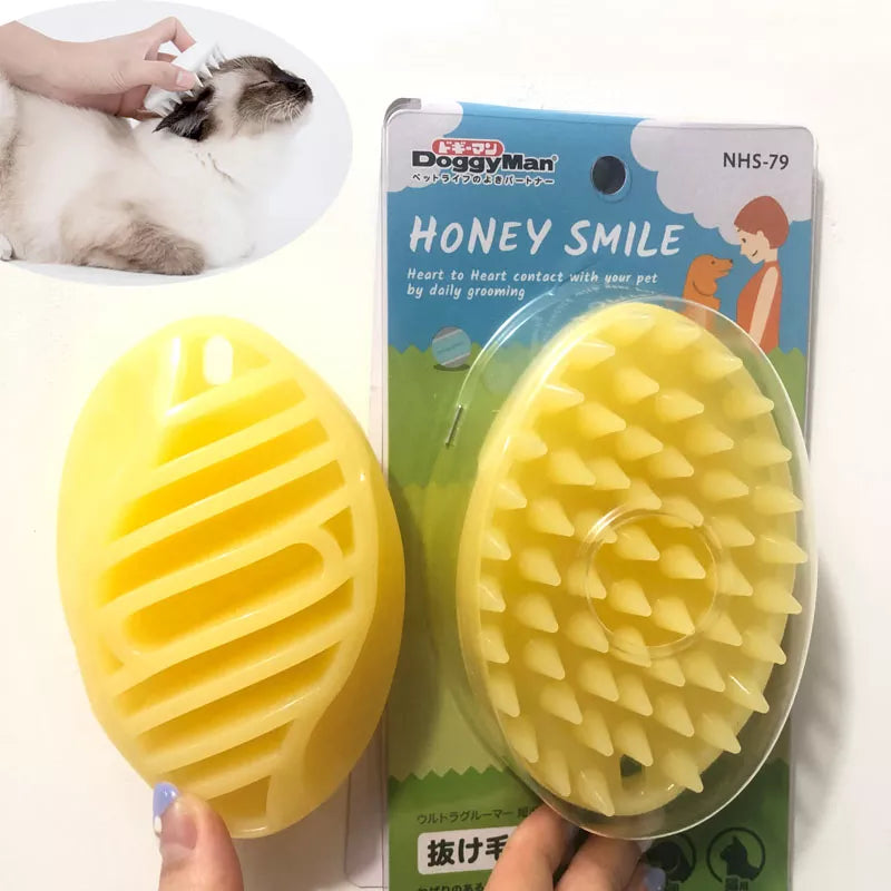 ESCOVA DE MASSAGEM PARA CÃES E GATOS, LAVAGEM E ESCOVAÇÃO.