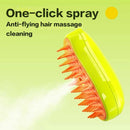 ESCOVA A VAPOR PARA GATOS COM SPRAY ELÉTRICO, SILICONE MACIO.