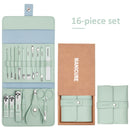 IMPERDÍVEL CONJUNTO MANICURE 16 EM 1 AÇO INOX.