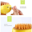 ESCOVA A VAPOR PARA GATOS COM SPRAY ELÉTRICO, SILICONE MACIO.