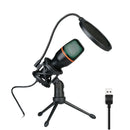 MICROFONE PROFISSIONAL PARA GRAVAÇÃO ANEL LUMINOSO.