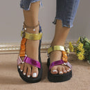 Summer Flat Women's Shoes Hemp Rope Set Foot Beach Sandals Outdoor All-match Casual Slippers Large Size Women Sandals
