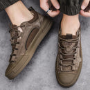 High Street Skate Shoes for Men Anti-slip Summer Outdoor Casual Top Layer Cowhide Genuine Leather Breathable Caterpillar Boots