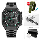 RELÓGIO QUARTZO MASCULINO PULSEIRA AÇO INOX, DATA AUTOMÁTICA.