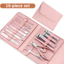 IMPERDÍVEL CONJUNTO MANICURE 16 EM 1 AÇO INOX.