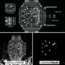 RELÓGIO QUARTZO MASCULINO PULSEIRA AÇO INOX, DATA AUTOMÁTICA.