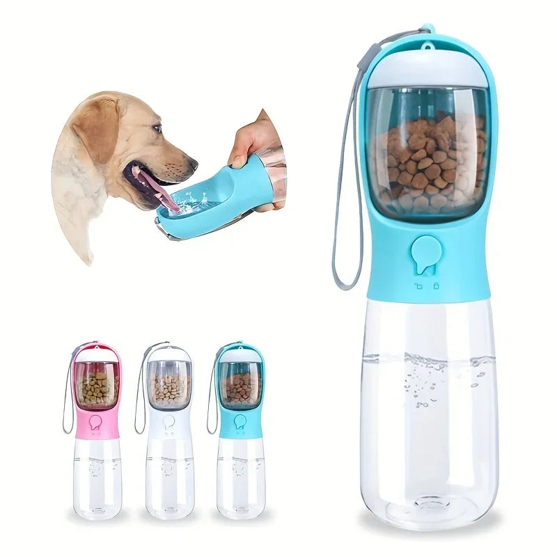 GARRAFA DE ÁGUA PORTÁTIL PARA CÃES E GATOS, VIAJEM E PASSEIOS.