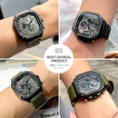 RELÓGIO QUARTZO MASCULINO PULSEIRA AÇO INOX, DATA AUTOMÁTICA.
