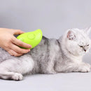 ESCOVA A VAPOR PARA GATOS COM SPRAY ELÉTRICO, SILICONE MACIO.