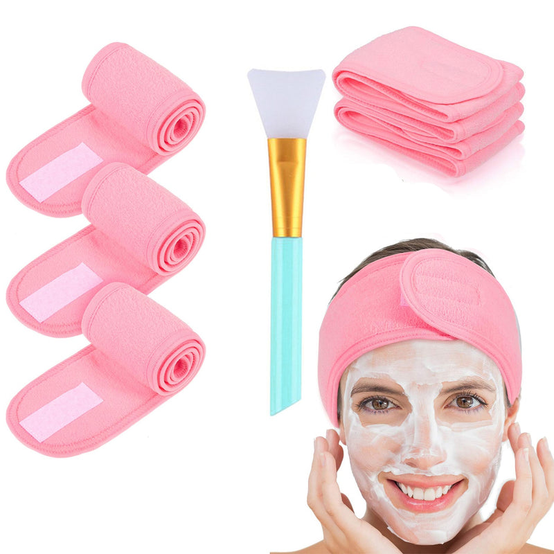FAIXA DE CABEÇA 3 PEÇAS, AJUSTÁVEIS COM 1 ESCOVA MÁSCARA YOGA SPA.