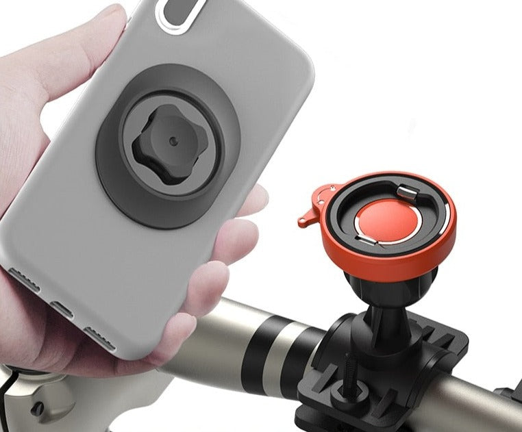 SUPORTE PARA CELULAR TIPO ENCAIXE PARA BIKE, MOTO OU SCOOTER.