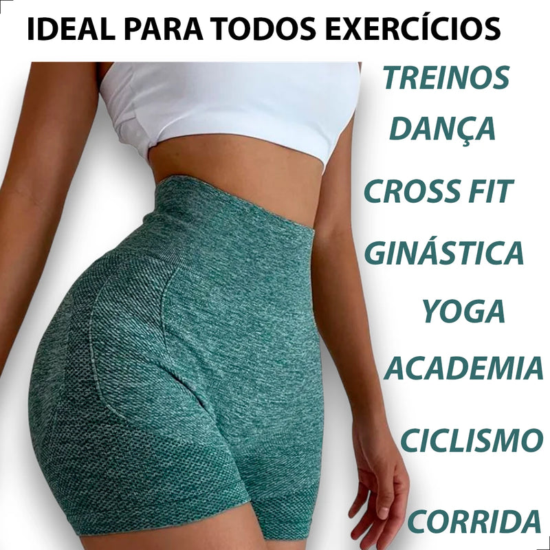 Short Female Short Short Academy Running Yoga Workout Bumbum 3D Sport Breathable Thermal Bermuda