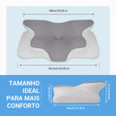 Travesseiro Cervical Borboleta de Espuma Viscoelástica – Cinza