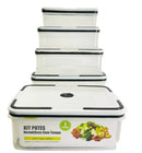 Kit 5 Potes Herméticos para Mantimentos