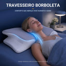 Travesseiro Cervical Borboleta de Espuma Viscoelástica – Cinza