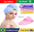 Toalha de Microfibra para Secagem Rápida dos Cabelos