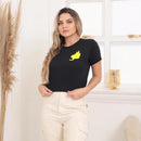 Women's T-shirt 100% Cotton T-shirt Woodstock Printed Baby Look Blouse Blouse