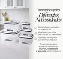 Kit 5 Potes Herméticos para Mantimentos