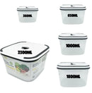 Kit 5 Potes Herméticos para Mantimentos