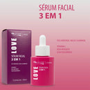 Sérum Facial 3 em 1 Vitamina C, Rosa Mosqueta e Ácido Hialurônico