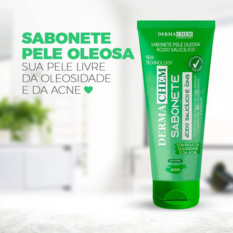 Sabonete Facial Pele Oleosa com Ácido Salicílico Dermachem