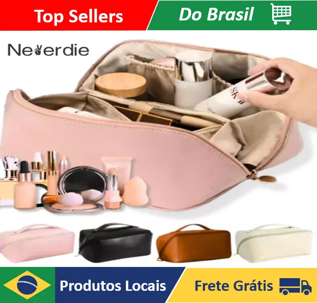 Necessaire Feminina Grande em Couro PU