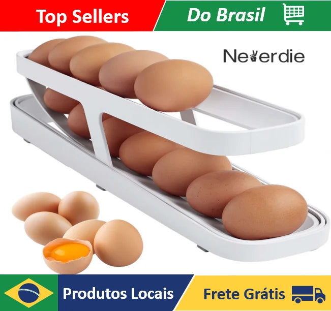 Organizador de Ovos para Geladeira 2 Andares