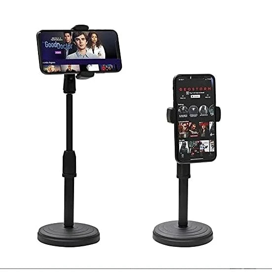 Suporte de Celular com Tripé e Base de Mesa 360°