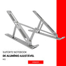 Suporte de Alumínio Ajustável para Notebook – Cinza