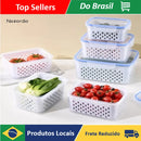 Kit 3 Potes Herméticos para Geladeira