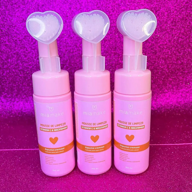 Mousse de Limpeza Vitamina C e Niacinamida Mia Make