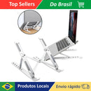 Suporte de Alumínio Ajustável para Notebook – Cinza