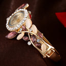 PULSEIRA RELÓGIO COM PEDRAS DE PARIS EM AÇO.