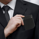 CARTEIRA MASCULINA MINI POCKET METAL COM ACIONAMENTO PARA CARTÕES.