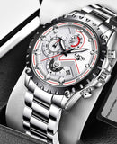 RELÓGIO MASCULINO PRATA AÇO INOX TOP.