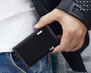 CARTEIRA MASCULINA MINI POCKET METAL COM ACIONAMENTO PARA CARTÕES.