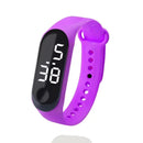 Relógio Digital Infantil LED à Prova d'Água com Pulseira de Silicone