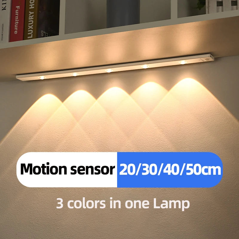 Luminária LED com Sensor de Presença para Armário 20 cm – Preta