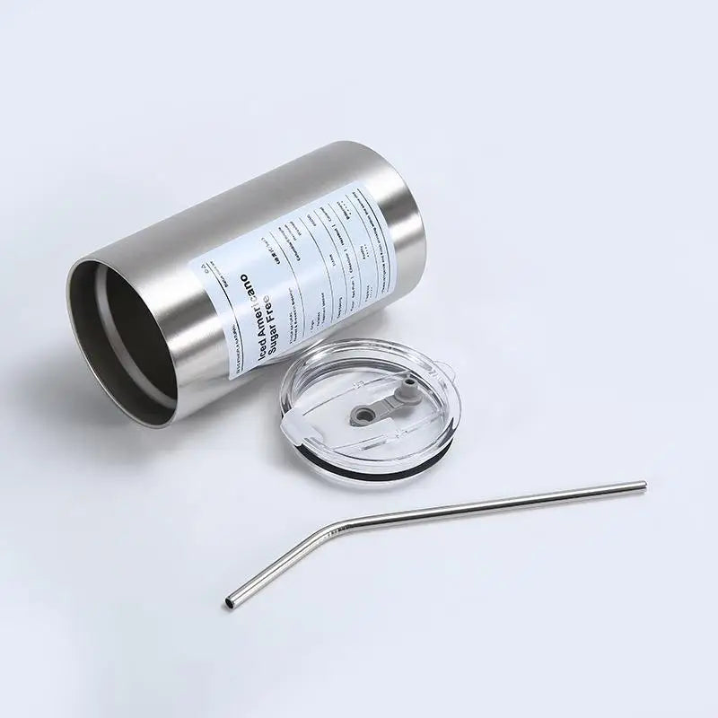 Copo Térmico Inox 600 ml com Canudo
