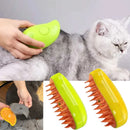 ESCOVA A VAPOR PARA GATOS COM SPRAY ELÉTRICO, SILICONE MACIO.