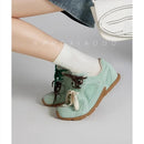 AIYUQI Women Sneakers 2024 Spring New Genuine Leather Retro German Training Shoes Women Contrast Flat Casual Shoes Women