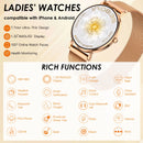 Smartwatch Feminino AURAFIT Pulseira de Metal com Modos Esportivos e Notificações
