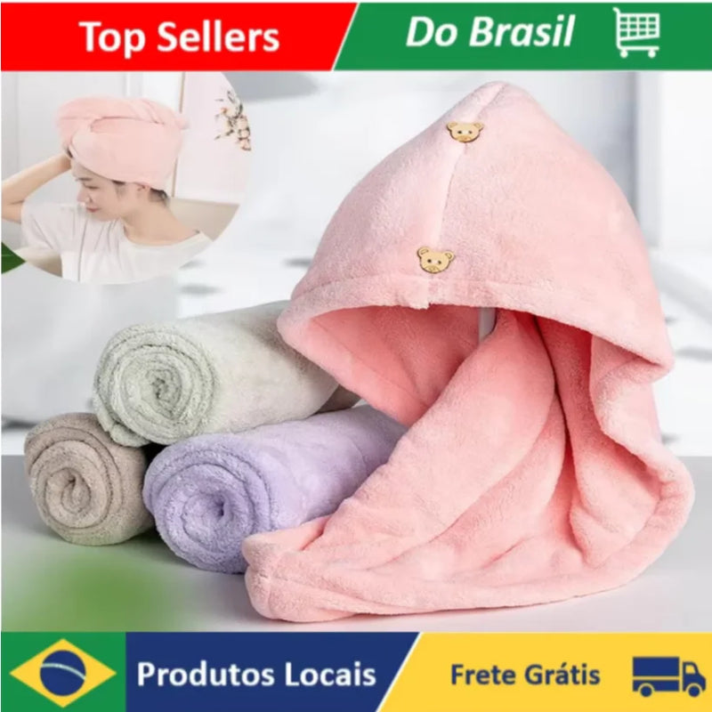 Turbante de Microfibra para Cabelos Longos
