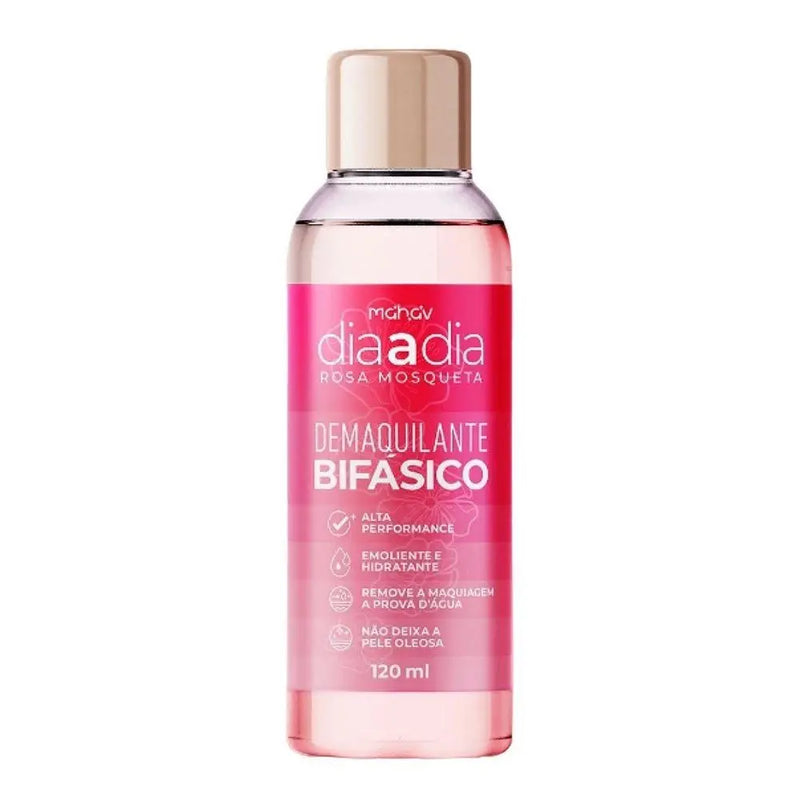 Demaquilante Bifásico Rosa Mosqueta 120 ml Mahav