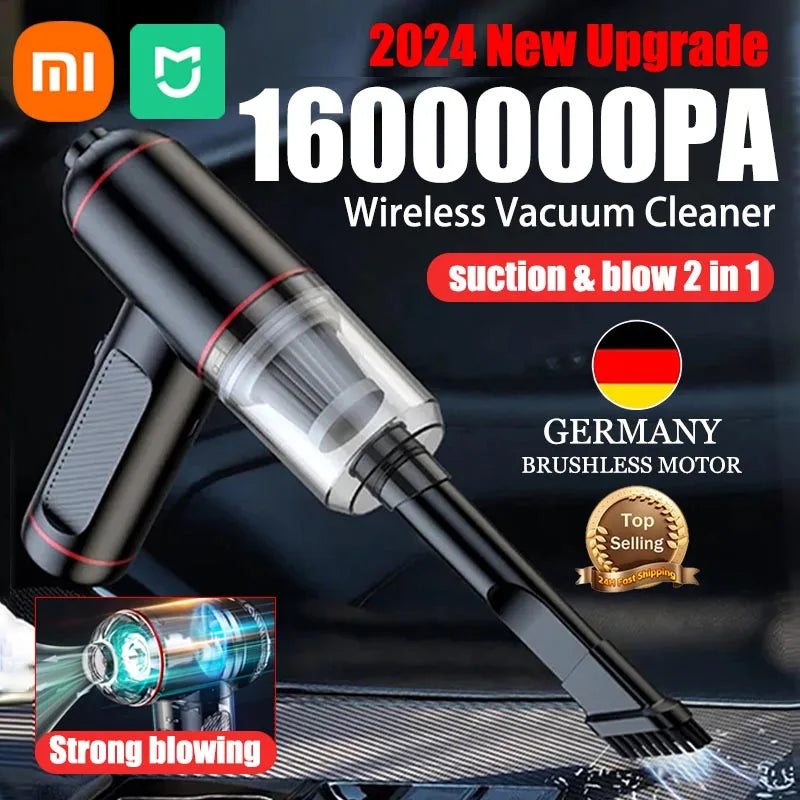 Xiaomi MIJIA 1600000PA 3 in 1 Car Vacuum Cleaner High-Power Powerful Household Clean Vacuum  Dual use suction & blowing Handheld