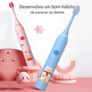 Escova De Dente Elétrica Infantil 4 Cabeças Recarregável Cerdas Macias Para Crianças 3-12 Anos Higiene Bucal