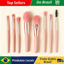 Kit 8 Pincéis 2 em 1 com Kabuki