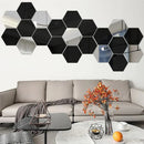 Adesivos de Espelho Hexagonais 3D